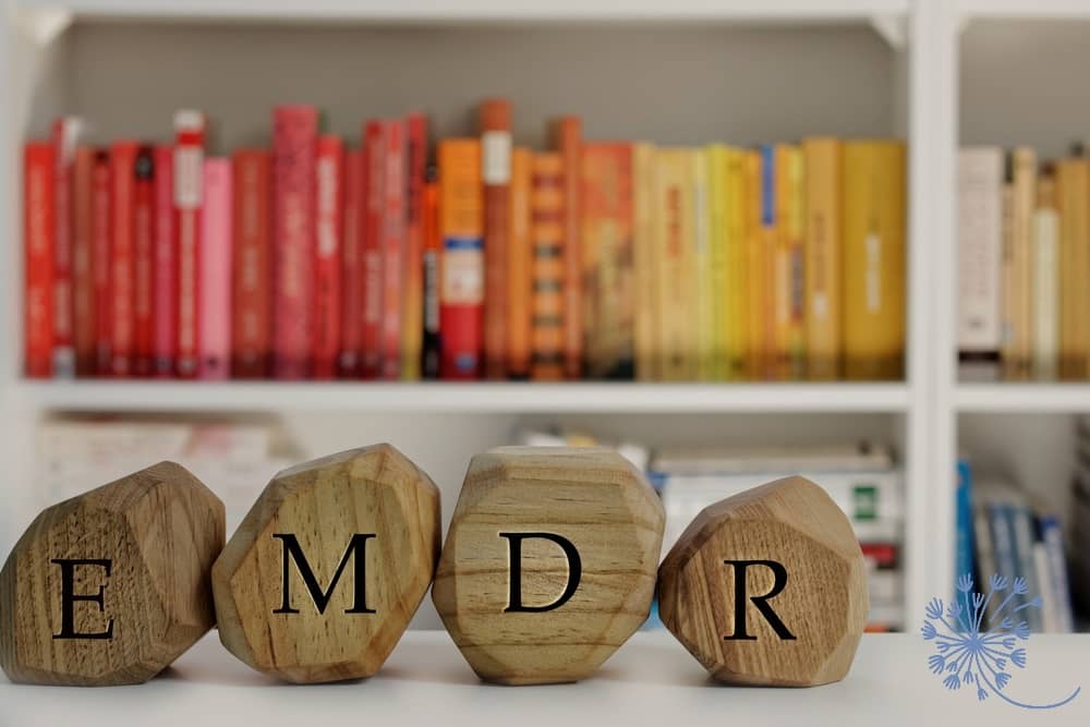 EMDR blocks on a table